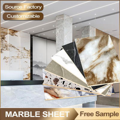 Kalite Bambu Kömür Ahşap Finer Tahta 1220x2800mm Yüksek Parlak PVC Mermer Yaprak Fabrika