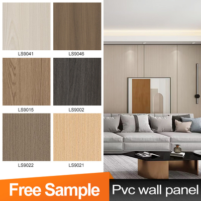 Kalite 5mm Ahşap Taneler PVC Duvar Tahtaları Esnek Bambu Kömür Dekoratif Duvar Paneli Fabrika
