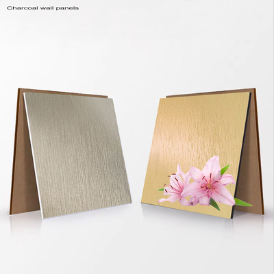 Kalite Karbon Kristal Tahta Yangına Karşı Dayanıklı Bambu Kömür Metal Tahta Finer Fabrika