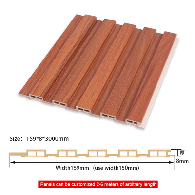 Kalite Bambu Kömür Termoplastikleri WPC Ahşap Çıta Paneli 1220 * 2440 * 5mm Fabrika