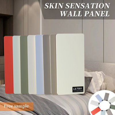 Kalite Genişlik 1.22m PVC Skin Feel Dekoratif İç Tasarım Duvar Yalıtım Panelleri Fabrika