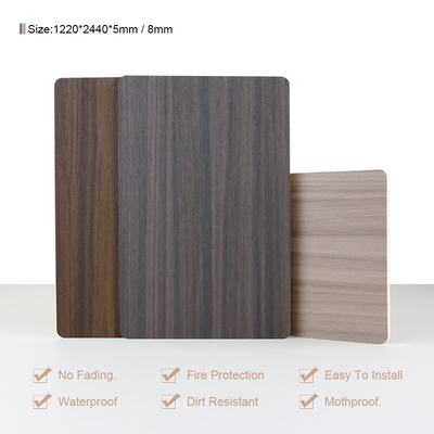 Kalite Kokusuz Bambu Fiber Duvar Paneli Ahşap Tahıl Kaplama Levhaları 1220 * 2440mm Fabrika