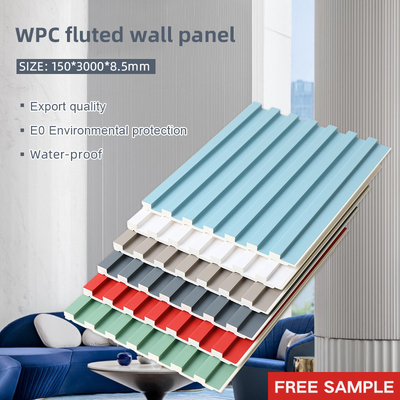 Kalite 8.5mm Ahşap Plastik Izgara WPC Yivli Duvar Paneli Boyasız Suya Dayanıklı Fabrika