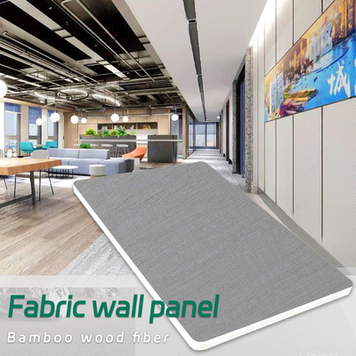 Kalite 8 Mm Modern Lüks Bambu Elyaf Ahşap Kaplama Kumaş Dokulu PVC Panel Duvarlar Fabrika