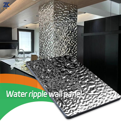 Kalite Pürüzsüz Bambu Kömür Duvar Panosu Su Dalgalanma Paneli 1220 * 2440mm Fabrika