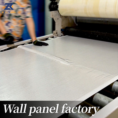 Kalite 1.22m Genişliğinde Ahşap Kaplama Bambu Kömür Kumaş Dokusu 3D PVC Mutfak Duvar Panelleri Fabrika
