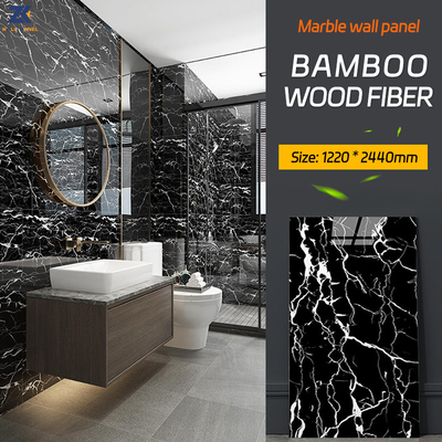 Kalite Su geçirmez Mermer Bambu Kömür Elyaf Levha 1220 * 2600mm Fabrika