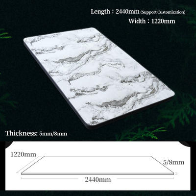 Kalite 1220*2440mm Mermer Duvar Panelleri Su geçirmez Mermer Bambu Kömür Ahşap Finer Fabrika