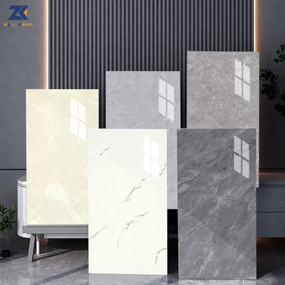 Kalite Fabrika Doğrudan Satış 1.22 * 2.44 M PET Parlak Mermer Bambu Kömür Duvar Paneli Fabrika