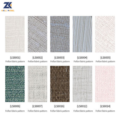 Kalite PVC Bambu Kömür Duvar Panosu Kumaş Duvar Paneli 1220 * 2440 * 5mm Fabrika