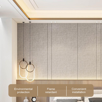 Kalite 5 / 8mm Kumaş Teksturlu Dekoratif Paneller Bambu Kömür Ahşap Finer Tahta Fabrika