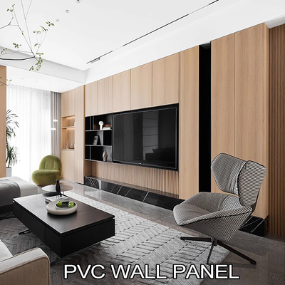 Kalite 5mm Ahşap Taneler PVC Duvar Tahtaları Esnek Bambu Kömür Dekoratif Duvar Paneli Fabrika