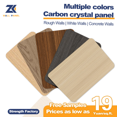 Kalite 2.44m Bambu Kömür Duvar Tahtaları Modern Hafif Lüks PVC Karbon Kristal Duvar Tahtaları Fabrika