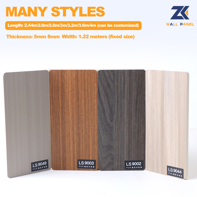 Kalite 2.44m Bambu Kömür Duvar Tahtaları Modern Hafif Lüks PVC Karbon Kristal Duvar Tahtaları Fabrika