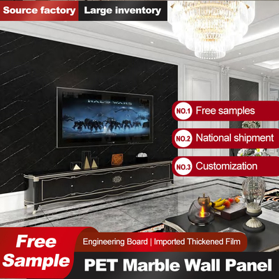 Kalite PVC Mermer Yaprak Özel Boyutlu Bambu Kömür Duvar Tahtası Metal Profil Splicing ile Fabrika