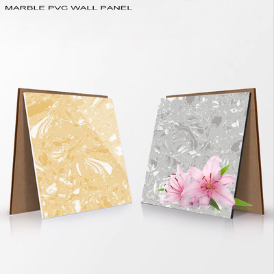 Kalite Modern Çekici 5MM Yüksek Parlaklıklı Duvar Mermer Paneli İç İç PVC Mermer Yaprak Fabrika