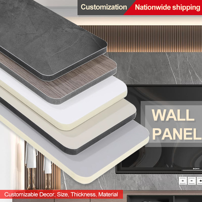 Kalite 5mm / 8mm İç Dekoratif PVC Mermer Yaprak Bambu Kömür Duvar Tahtası Fabrika