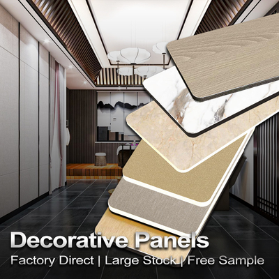 Kalite İç dekorasyon için modern 5 mm Bambu Karbon Elyaf Metal Duvar Panelleri Fabrika