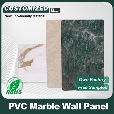 Kalite Özel Mermer Yaprak Bambu Kömür Ahşap Finer İç Dekorasyon için Su geçirmez Pvc Tahta Fabrika