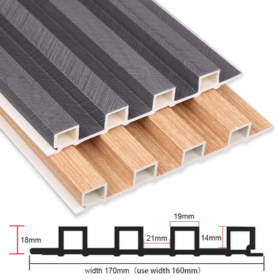 Kalite Özelleştirilmiş Ahşap Plastik Izgara Duvar Paneli Yivli WPC 1220 * 3000mm Fabrika