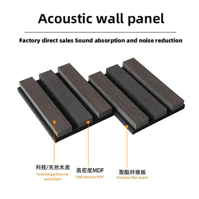 Kalite MDF Ahşap Akustik Çıtalar İç Cephe Paneli 2400 * 600 * 22mm Fabrika