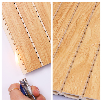 Kalite Dekoratif Yanmaz WPC Ses Yalıtımlı Duvar Paneli 1.22*3m 1.22*2.8m Fabrika