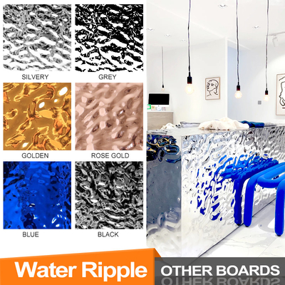 Kalite PVC PET Su Dalga Paneli Bambu Kömür Elyafı 3D Duvar Ahşap Finer Paneli Fabrika